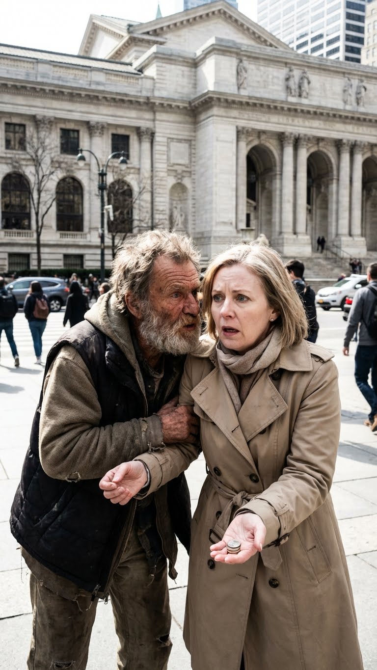 After my husband di;e;d, I got a new job, and every day I left a little money for an elderly homeless man who sat outside the library. One day, when I bent down again, he suddenly grabbed my arm and said, “You’ve been so kind to me. Don’t go home tonight. Stay at a hotel. Tomorrow I’ll show you.”