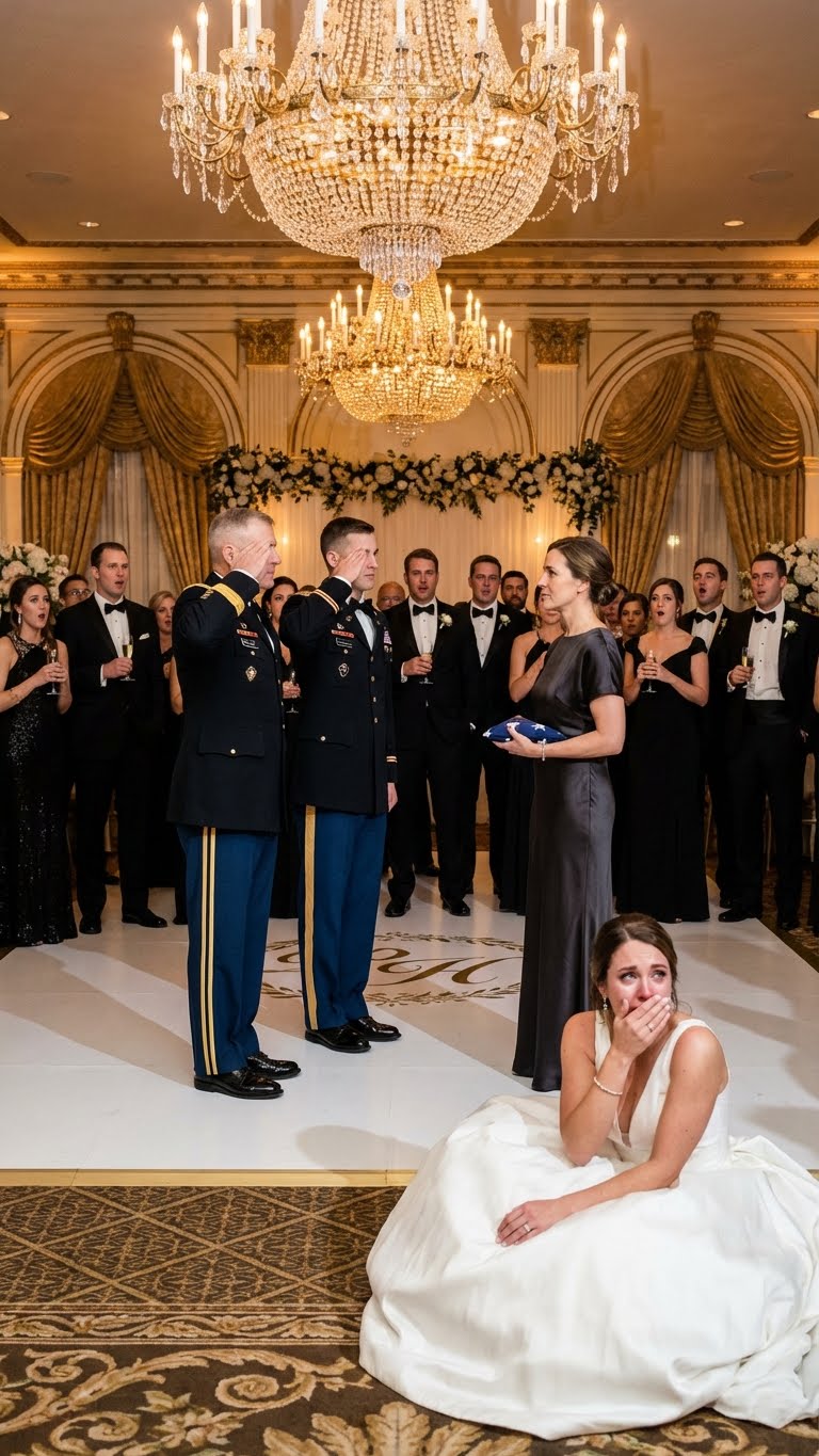 “Why are you even here?” my sister sneered at her own wedding. But when the groom saw me, he turned pale. He rushed to his father, a high-ranking general, and whispered, “Dad… that’s her. The legendary officer.” The general rose instantly, saluted sharply, and said, “Ma’am, it’s an honor to stand in your presence.” My sister couldn’t breathe.