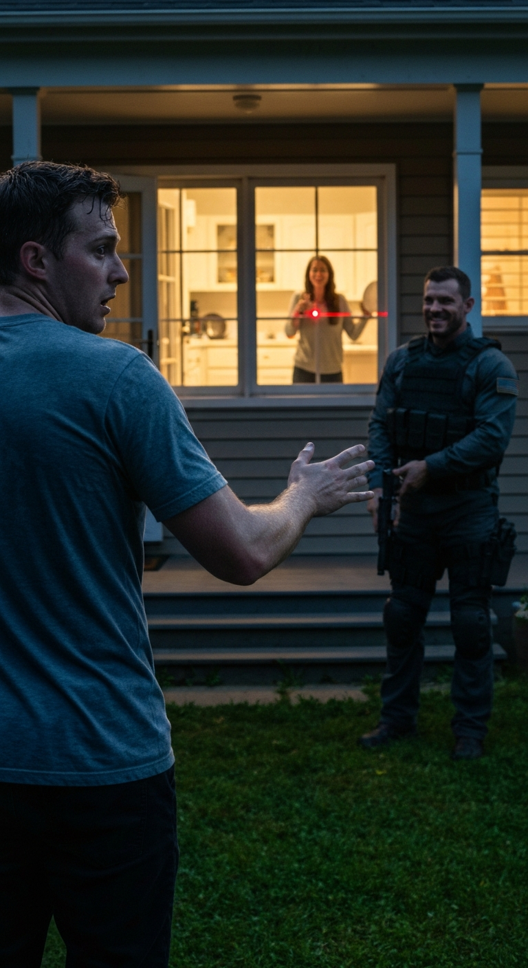 During family dinner, my phone buzzed. Don’t react. Just leave. I froze mid-bite. Across the table, my sister gave me a subtle nod—she’d received the same message. Smile, she mouthed. Now. Five minutes later, the house was completely surrounded.