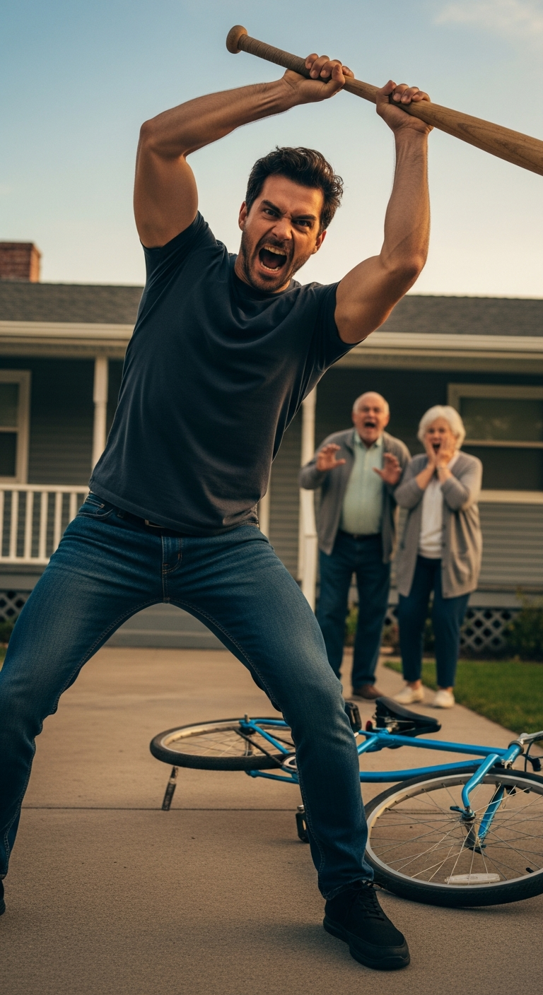My dad smashed my son’s birthday bike to “teach him a lesson.” My mom supported him. They refused to apologize to my son. I went to my car, grabbed a baseball bat, and what I did next made my parents scream in panic. One year later, they showed up with a brand new bike as an apology. But my response left them completely shocked.