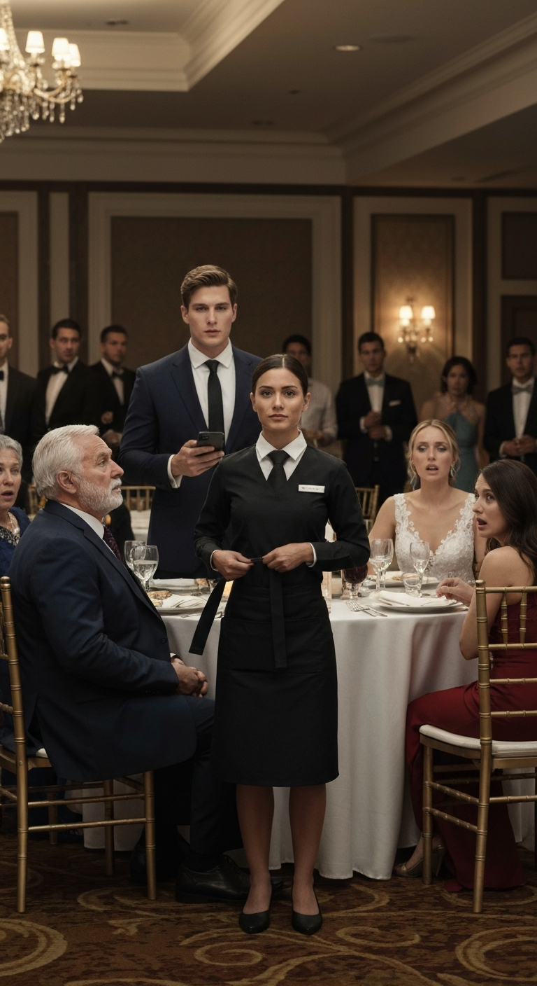 At My Sister’s Wedding My Parents Booked The Restaurant Where I Worked-Just To Humiliate Me. “You’re A Waitress,” My Father Sneered “Then Serve Us. This Is The Family’s Table.” Then Her Boss Turned, Eyes Wide, And Said “Madam President What Are You Doing Here?” My Sister Went Pale The Room Frozen…