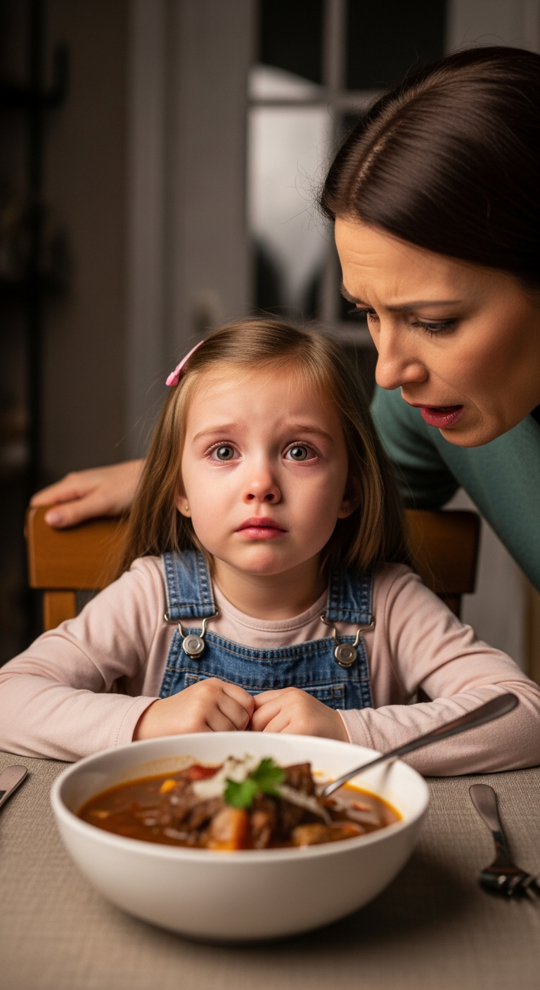 My sister went on a business trip, so I took care of my 5-year-old niece for a few days. I made beef stew for dinner, but she just stared at it. When I asked, “Why aren’t you eating?”, she whispered, “Am I allowed to eat today?” I smiled and said, “Of course you are.” The moment she heard that, she burst into tears.