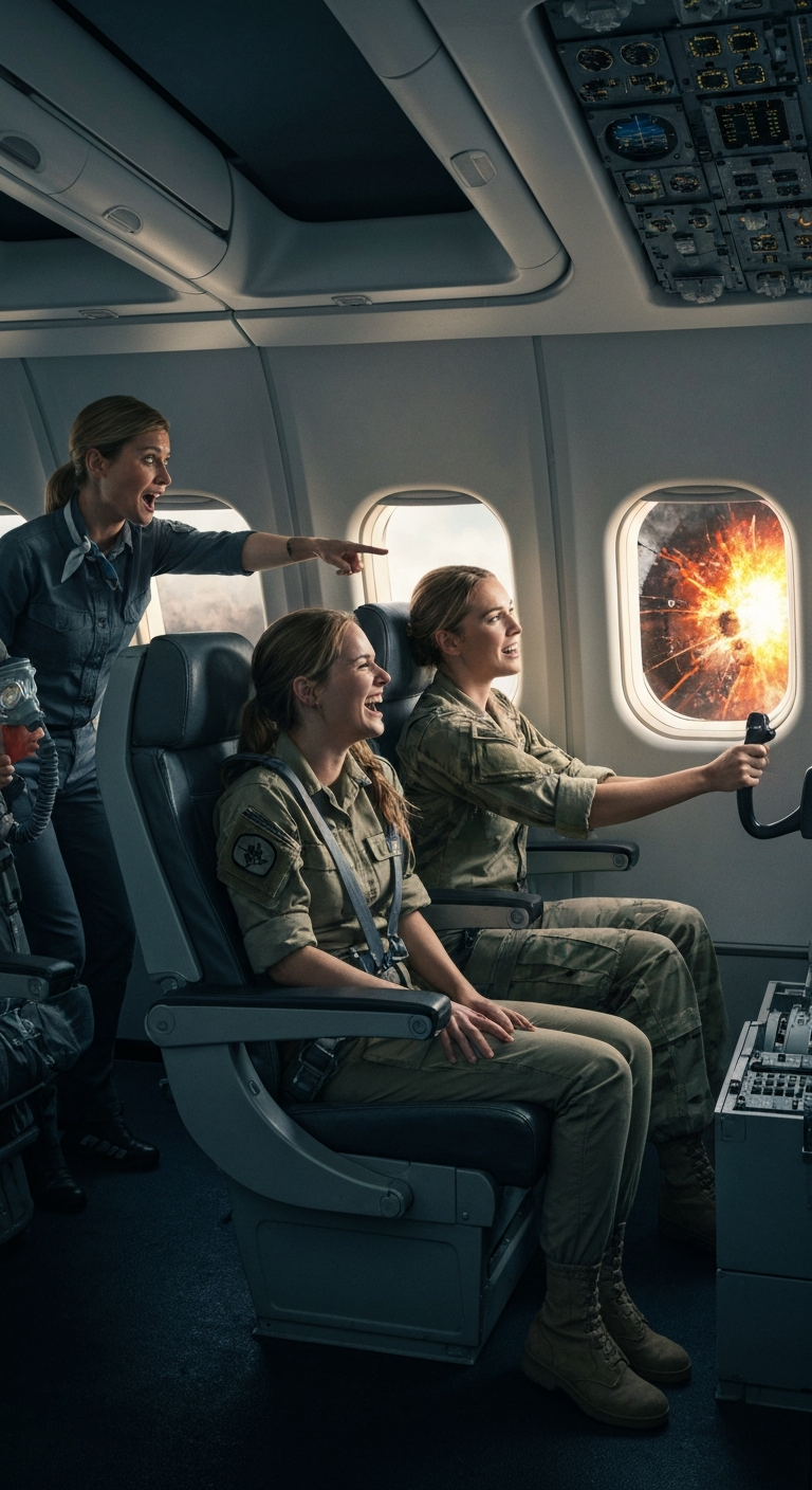 One engine exploded at 40,000 feet. Passengers screamed. The captain shouted: “get the pilot from seat 14!” My sister burst out laughing, “she’s just a toy soldier!” Ten minutes later, I took the controls… And landed 300 people alive.
