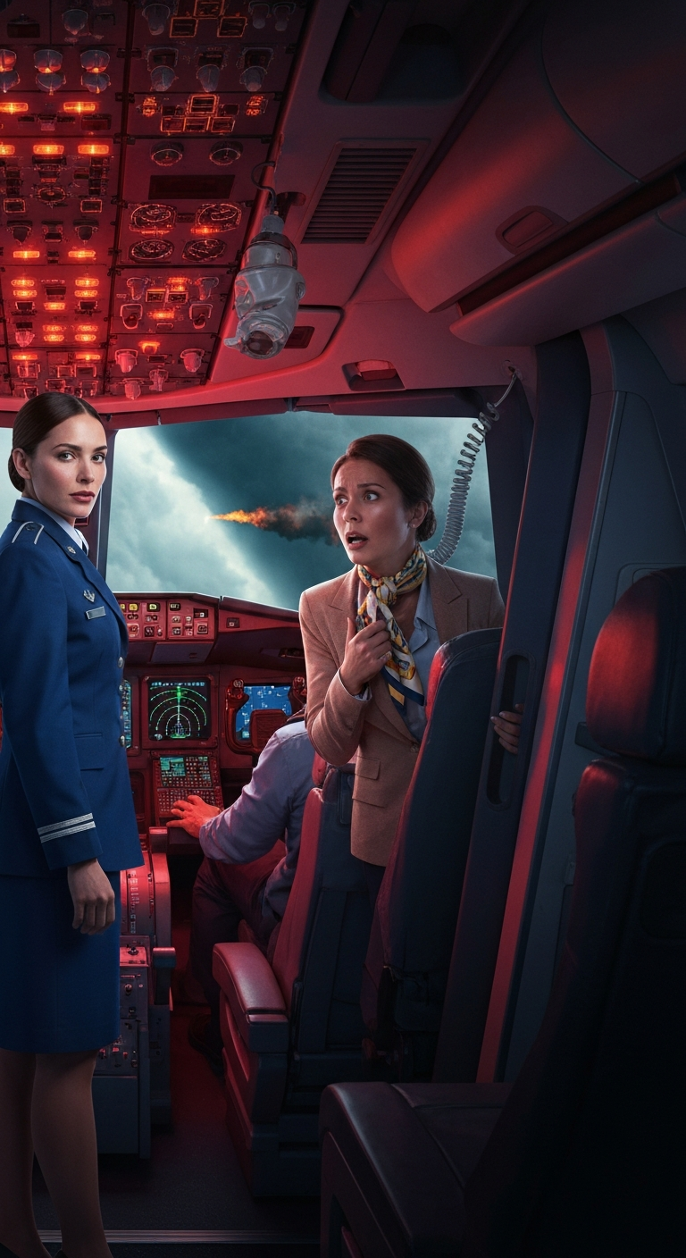 I’m a flight attendant. Both pilots collapsed at 35,000 feet. Unconscious. 147 passengers about to die. I asked, “can anyone fly this plane?” An 11-year-old girl raised her hand. “I can fly it.” What happened next is impossible.