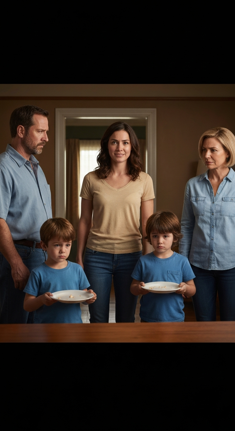 When I arrived at my parents’ house, I heard my mother say, ‘My sister’s kids eat first, and my kids wait for the crumbs.’ My kids were sitting in the corner, sadly staring at the empty plates. My sister said, ‘Get used to it. You were born to live off what’s left.’ My father added, ‘They need to learn their place.’ I said nothing, grabbed my kids, and left. Minutes later… They were screaming in despair.