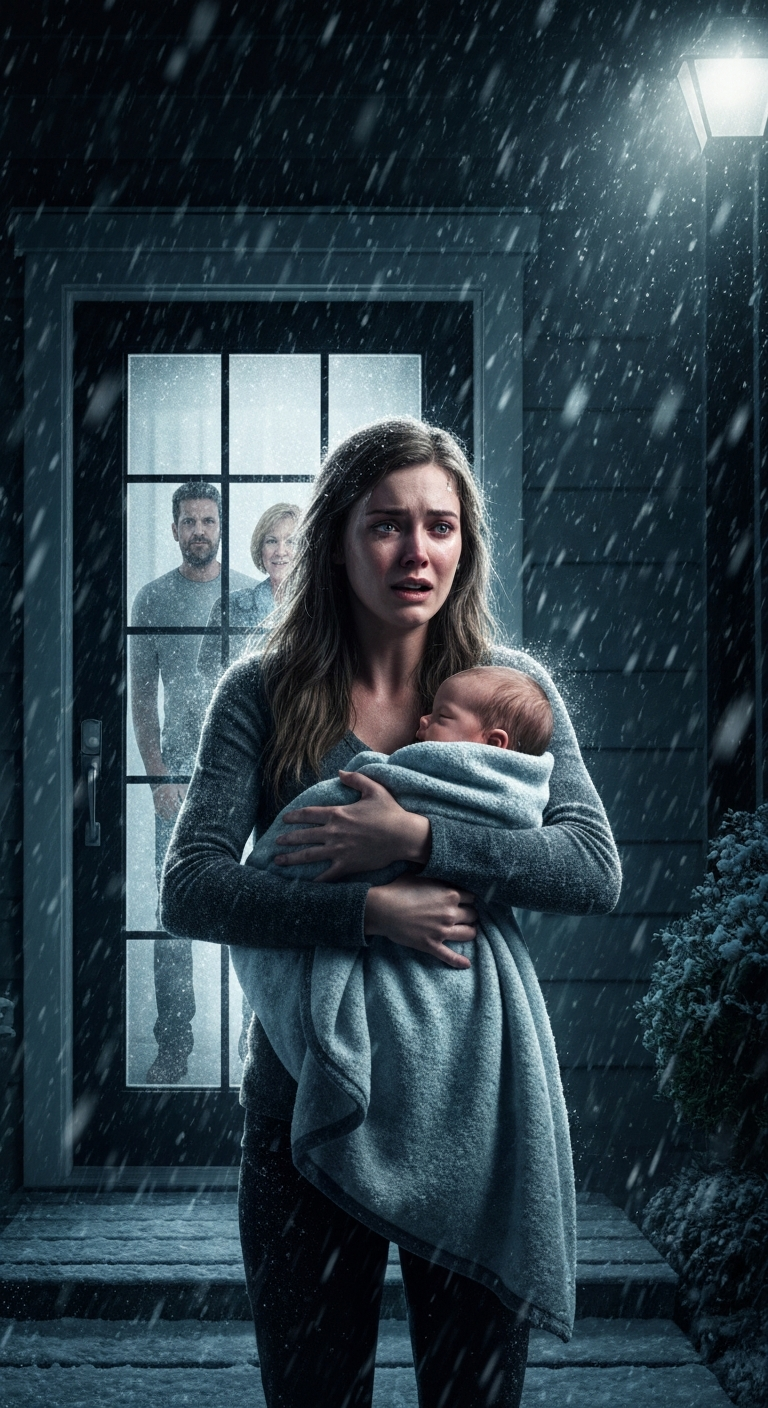 Because of my husband’s mistress, he and my mother-in-law kicked me and my 3-day-old baby out into the snowstorm. They had no idea that I had just inherited a $2.3 billion fortune from my grandfather. Just 24 hours later, I made them live in hell…