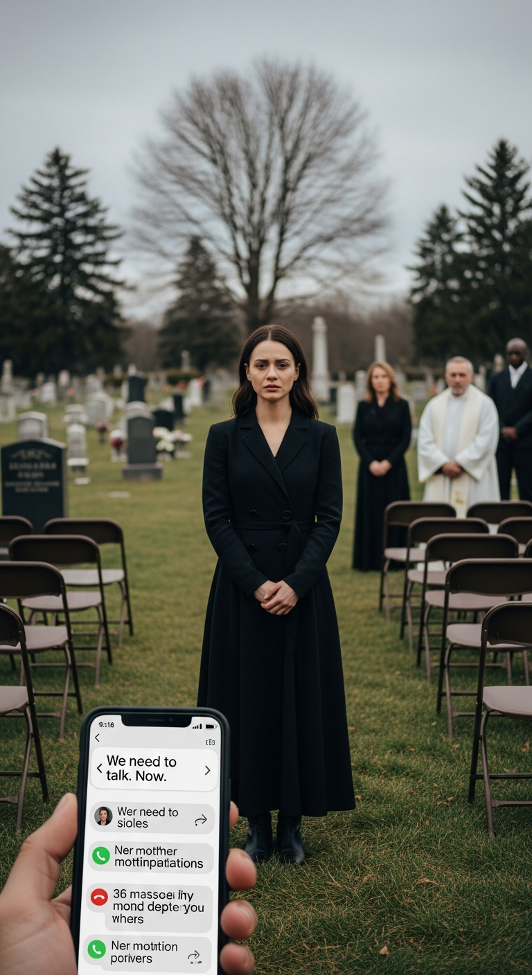 Nobody From My Family Came To My Husband’s Funeral Not Even My Parents Nor My Best Friend They All Went To My Sister’s Engagement Party Instead But As We Lowered The Casket My Phone Lit Up With A Message From My Mom We Need To Talk Now Followed By 36 Missed Calls…