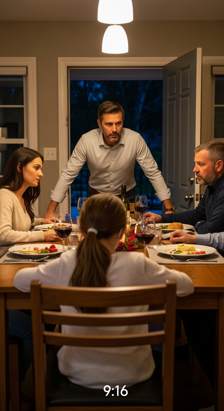 At family dinner, my sister mocked my daughter’s hearing aid. My dad said, “It’s just a joke – lighten up”. I stayed quiet. But my husband stood up. Without a word, he showed them the door. When they discovered the next morning…