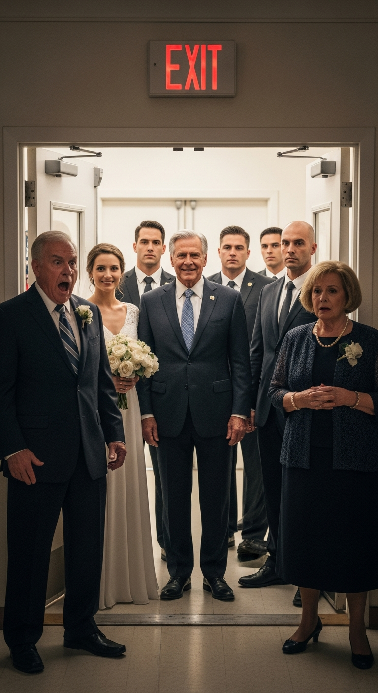 At my small wedding, Dad whispered to Mom, “This is so embarrassing. Look at this cheap venue.” Then the doors opened, and the governor walked in to escort me down the aisle. “Sorry I’m late, kiddo,” he said loudly. “Air Force One was delayed.” Dad’s jaw hit the floor.