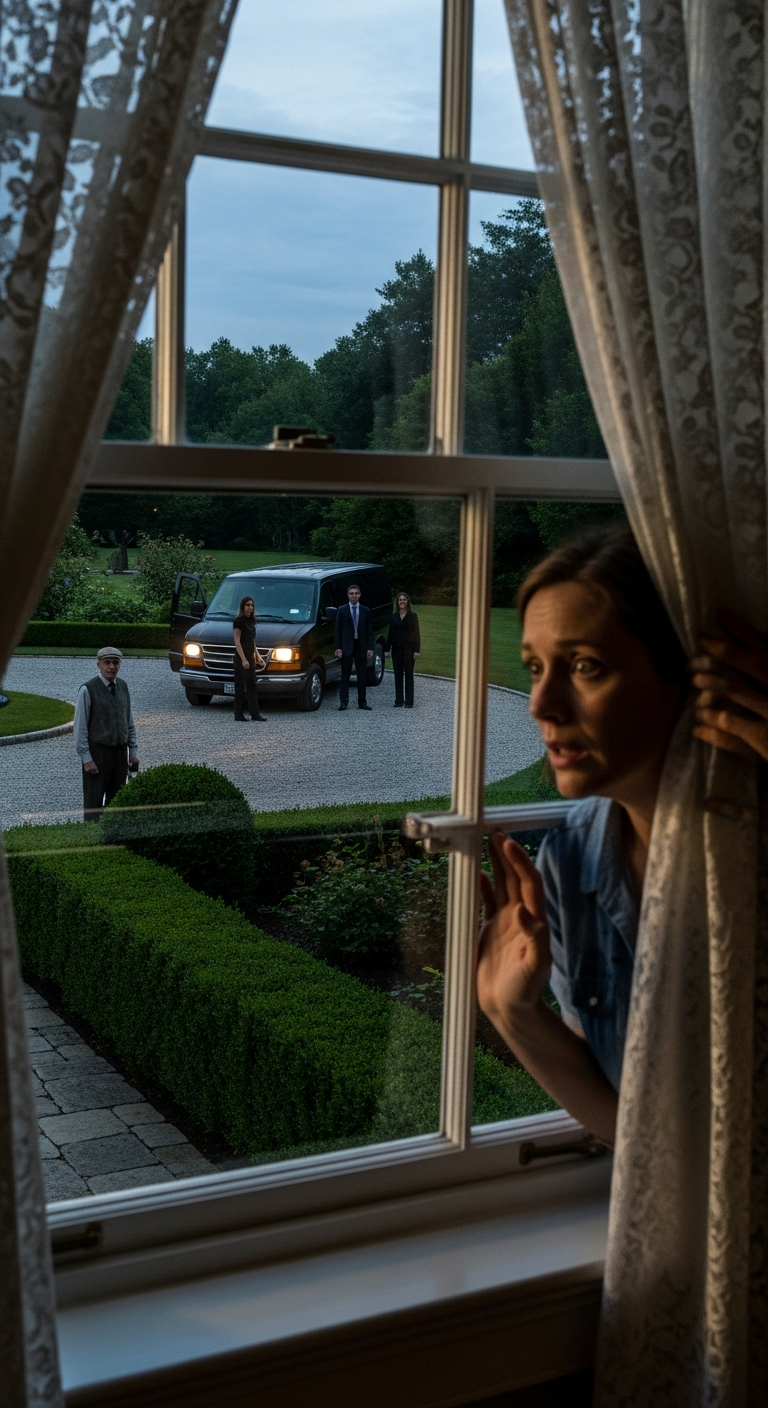 My husband surprised me with a solitary trip to Paris. As I was getting into the taxi, our old gardener grabbed my wrist: “Ma’am, please don’t go… just trust me!” I pretended to leave, but I doubled back and hid in the guest house. An hour later, a black van pulled up and I stopped breathing when I saw…