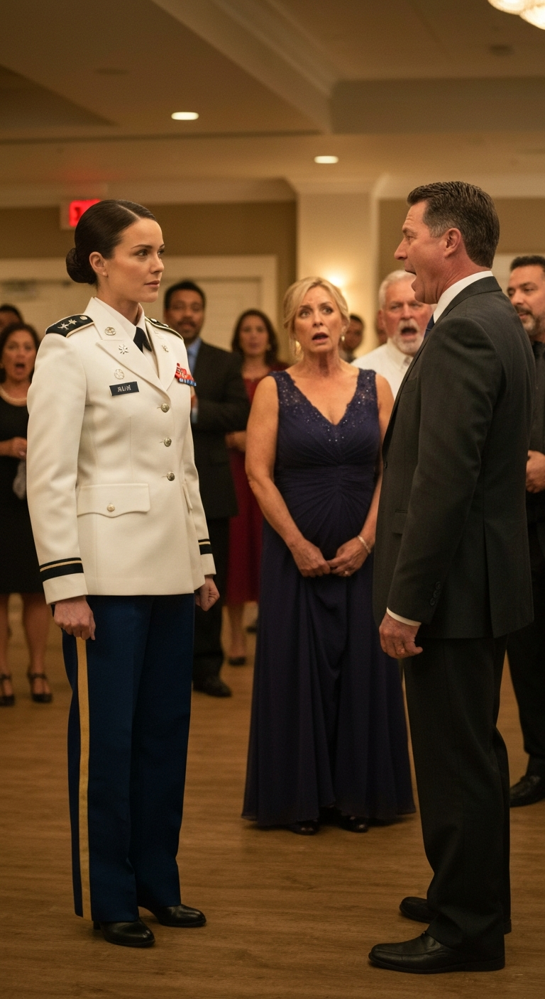 “go change, you look cheap!” my dad laughed after mom ruined my dress. i returned wearing a general’s uniform. the room went silent. he stuttered, “wait… are those two stars?”