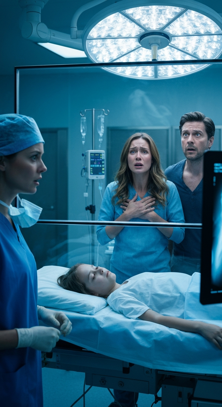 My 10-year-old daughter had been sick since she was little and needed surgery. However, during the operation, the doctor noticed something strange and said with a serious expression, “what we found inside your daughter’s body is…” The moment the x-ray image appeared on the screen, my husband’s face turned pale…