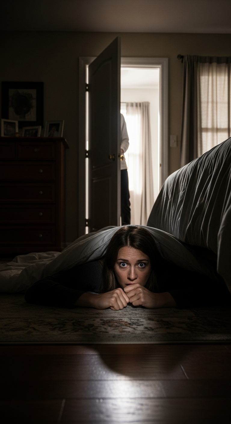 When I came home, my neighbor complained, “Your house is so loud during the day!” “That’s impossible,” I said. “No one should be home.” “I heard someone shouting,” she insisted. The next day, I pretended to leave for work and hid under the bed. Hours later, a voice entered my bedroom— and I froze.