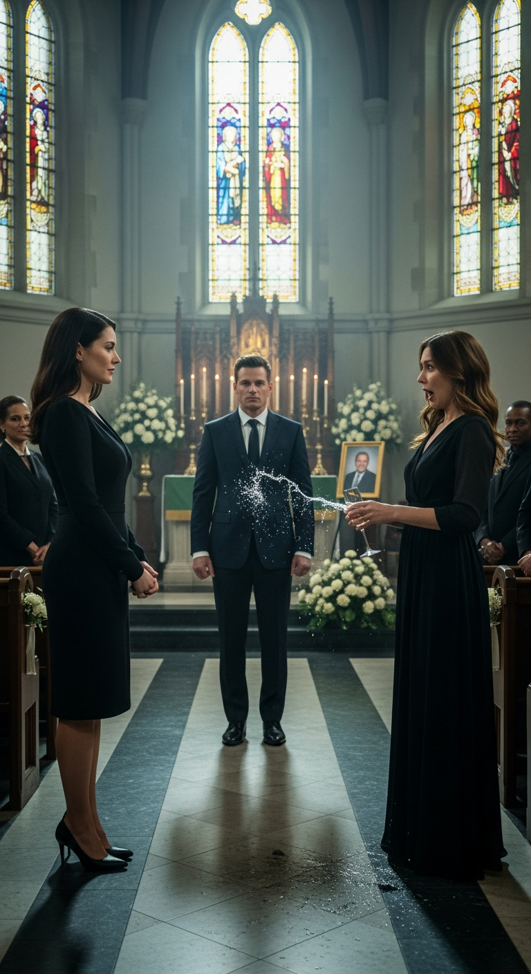 4 years ago, my sister stole my fiancé. At Dad’s funeral, she smirked: “Poor Demi, 38 and alone. No one wants a cold soldier.” I smiled. “Meet my husband.” As Marcus stepped in, her glass shattered… she recognized him instantly…and froze…