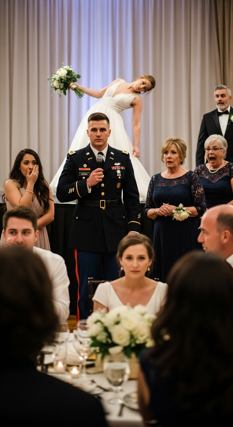 “My sister’s just a gate guard. Who would ever want her?” they laughed. My mother called me the family’s shame. Then the groom, a major, stood up… looked at me… and said, “Actually—she’s… My mom froze. My sister fainted.