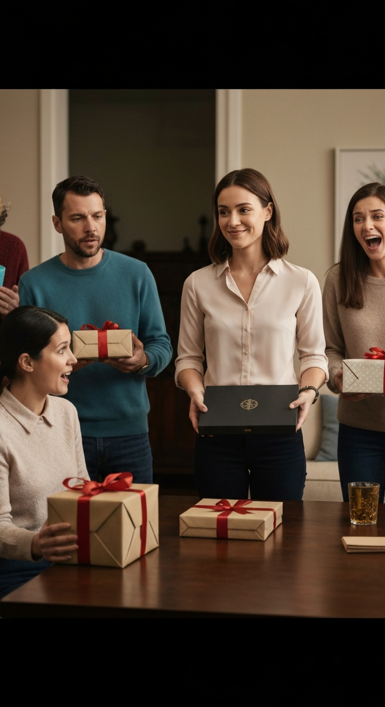 Everyone got gifts but me. Ivy laughed, “Oh, we must’ve misplaced yours!” They expected silence. I smiled, “That’s ok—here’s what I got myself.” The room froze when they saw it…