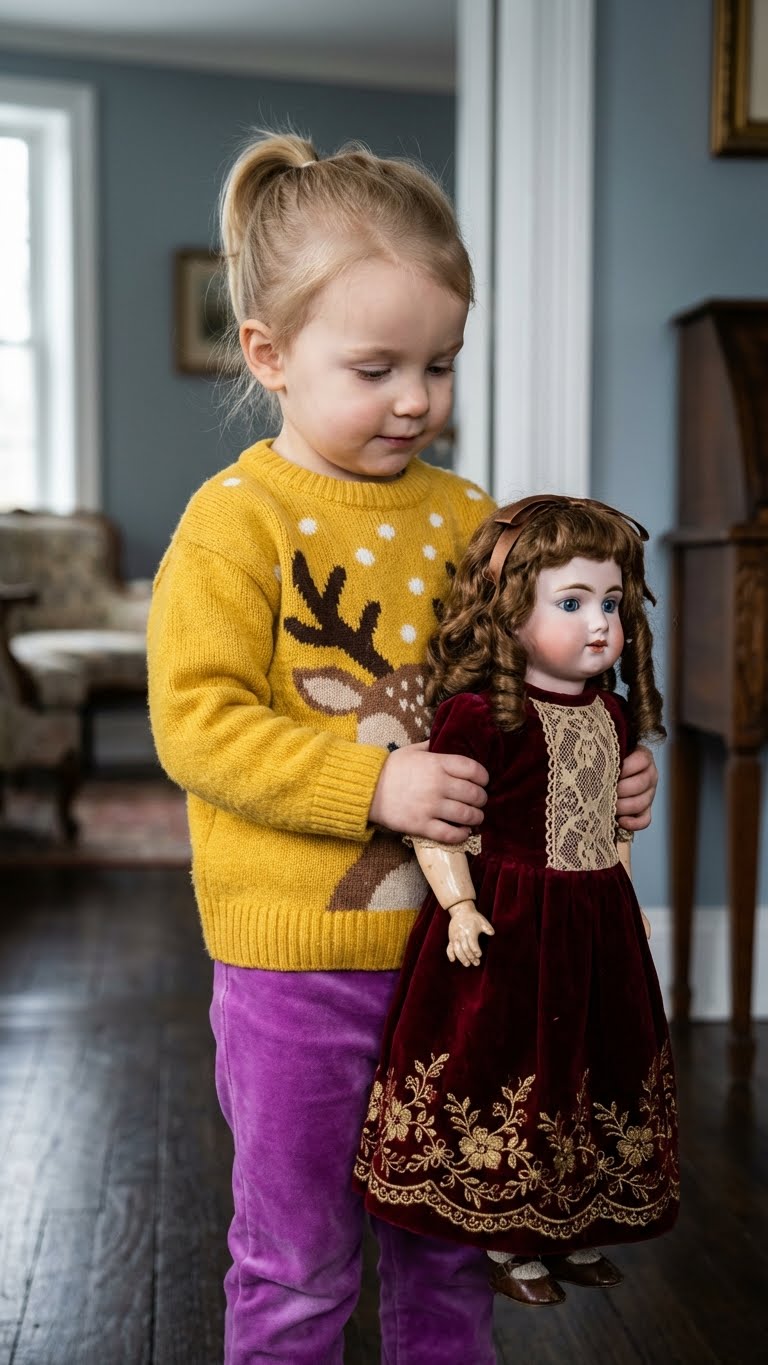 I froze in terror when I heard a bizarre CRACKLING noise coming from the chest of the vintage doll I just gave my daughter.