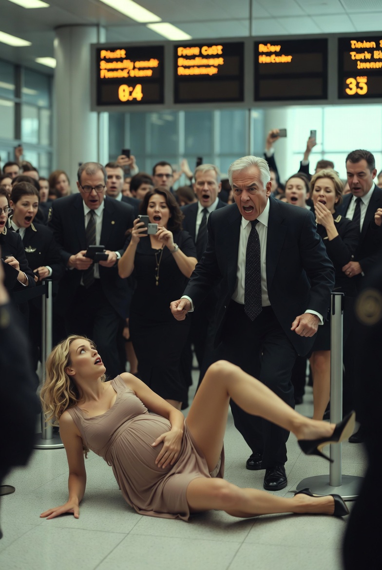 Mistress Kicks Pregnant Wife at Airport — But All Changes When Her CEO Father Steps Off the Plane