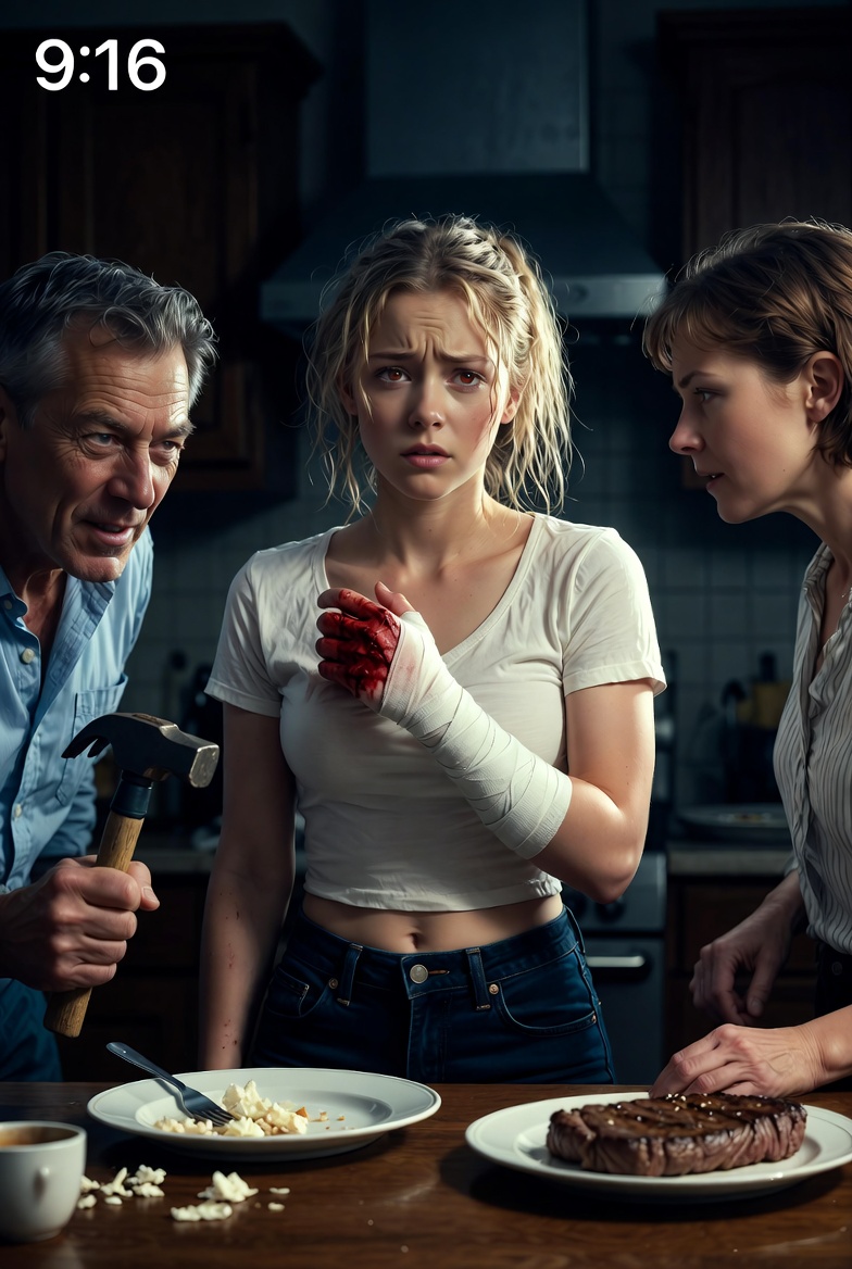 My dad broke my finger with a hammer for asking why my sister got steak and I got scraps. Useless girls don’t deserve fingers, dad laughed. Trash get scraps. Mom spat. I fed them a revenge they couldn’t swallow.