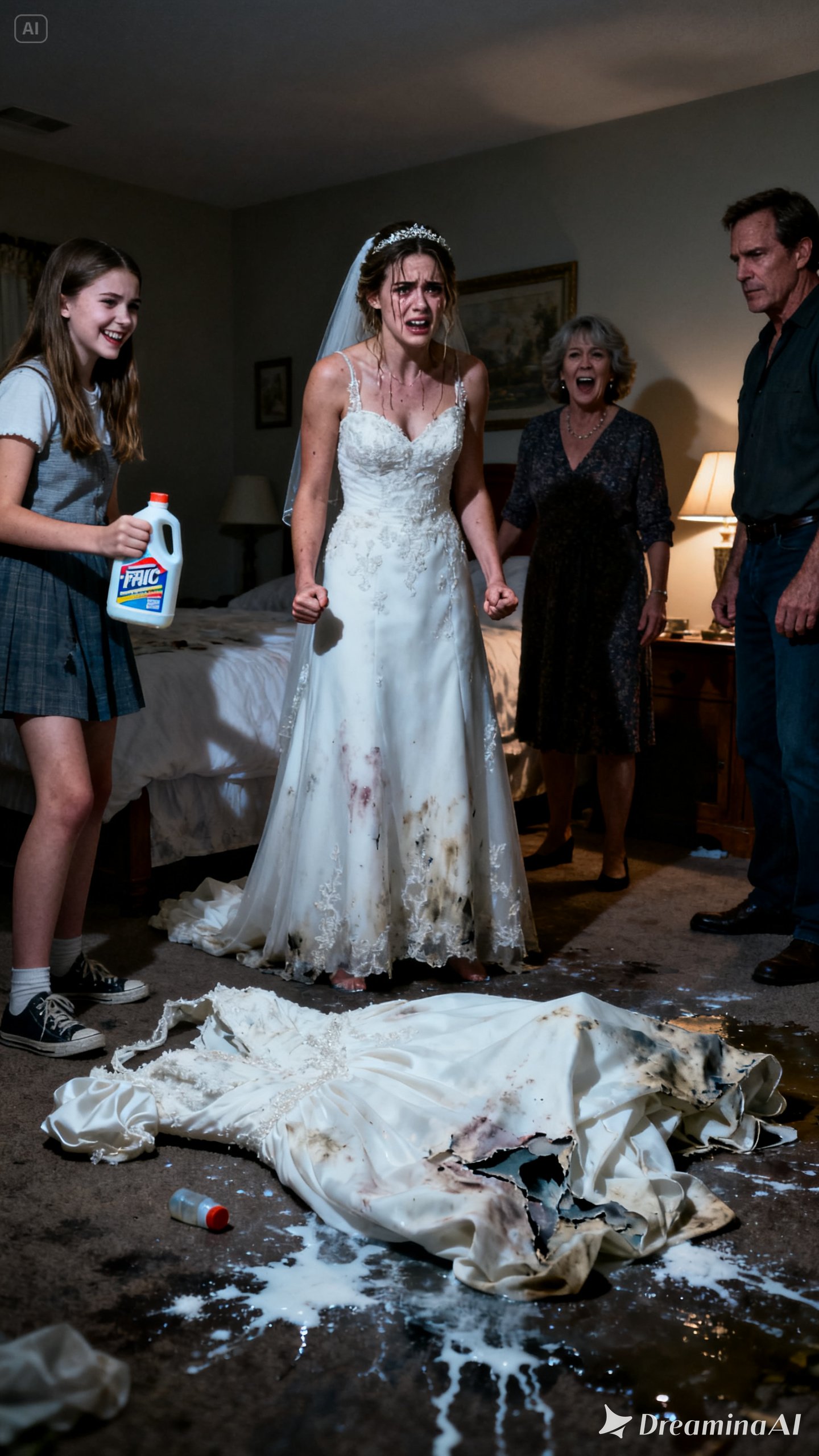 My sister smashed my wedding dress with bleach the night before my wedding. Mom laughed, “Ugly girls don’t deserve white anyway.” Dad added, “At least now it matches your worth.” They had no idea what I had planned for their anniversary.