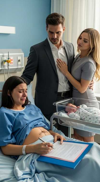 “Sign the divorce papers now! I’m sick of looking at your bloated, milk-stained body! I need a young trophy wife worthy of my CEO status” My husband threw divorce papers in my face while I was still bl;ee;ding from an emergency C-section. He didn’t know his CEO title was just a puppet role I created, and I was the real Chairman who owned everything.
