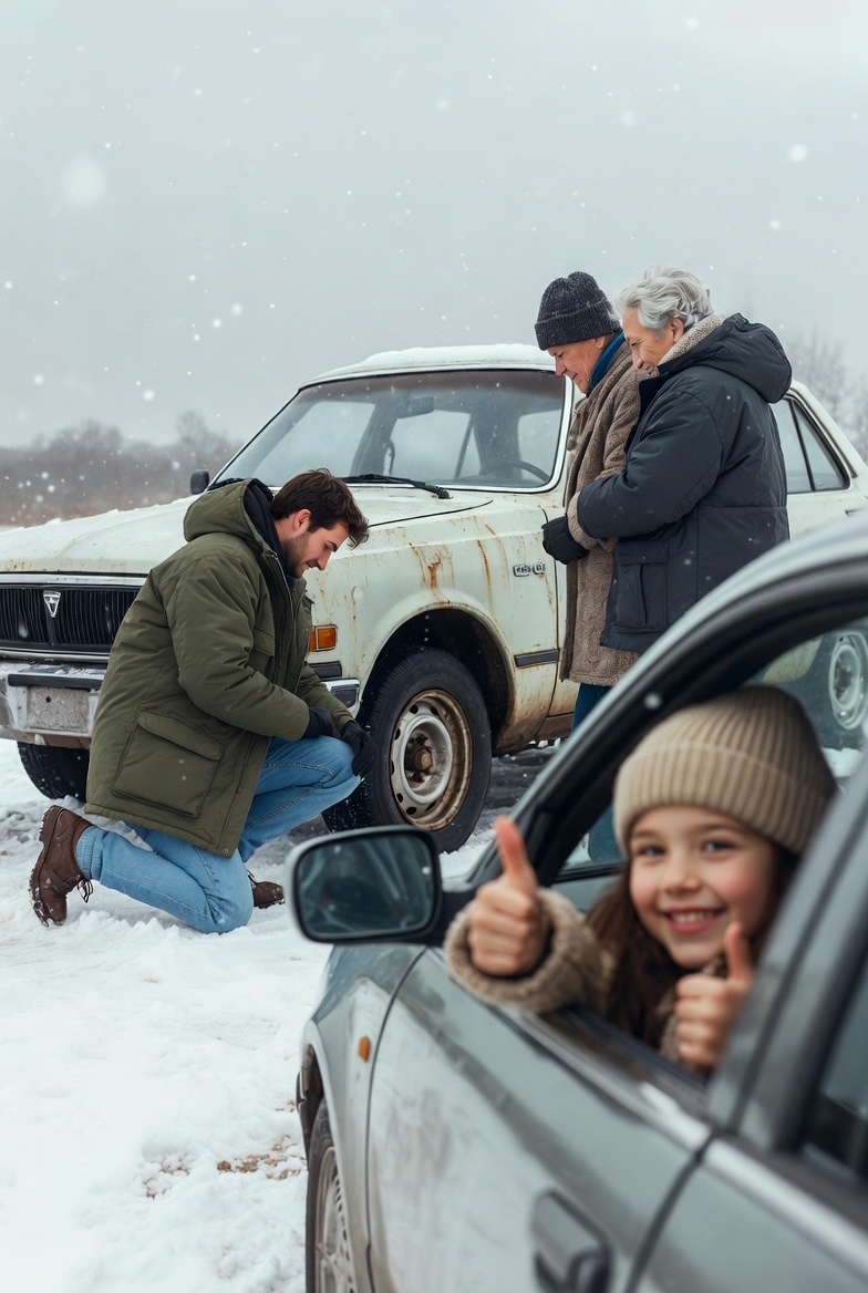 I helped an elderly couple on the highway — a week later, my mom yelled for me to turn on the TV