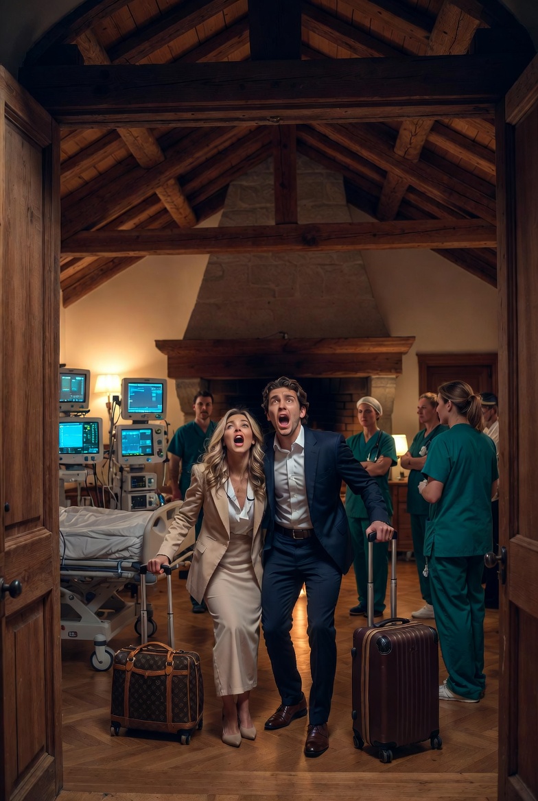 “We heard you bought a luxury villa in the Alps. We came to live with you and make peace,” my daughter-in-law declared at my door, pushing her luggage inside. I didn’t block them. But when they walked into the main hall, they stopped cold at what they saw. They stood frozen at the sight.