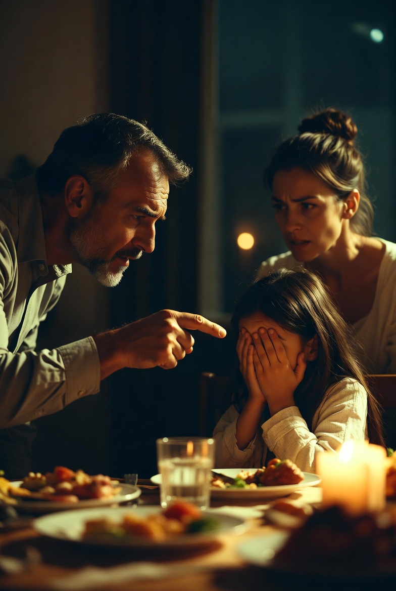 At a family dinner, my brother-in-law sla;pp;ed my 10-year-old daughter so hard she fell off her chair. His mother smirked and said, “That’s what brats deserve.” Everyone just sat there. I said nothing… I just dialed one number. Ten minutes later…