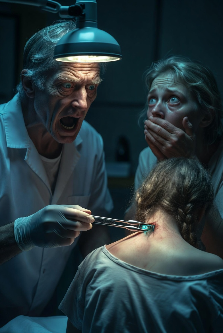 My 12-year-old daughter kept complaining about a sharp pain at the back of her neck, so I took her to get her hair done. Halfway through, the stylist suddenly froze and whispered, “Ma’am… this doesn’t look normal.” I met my own eyes in the mirror—and felt the blood drain from my face. Minutes later, we were heading straight to the police station.