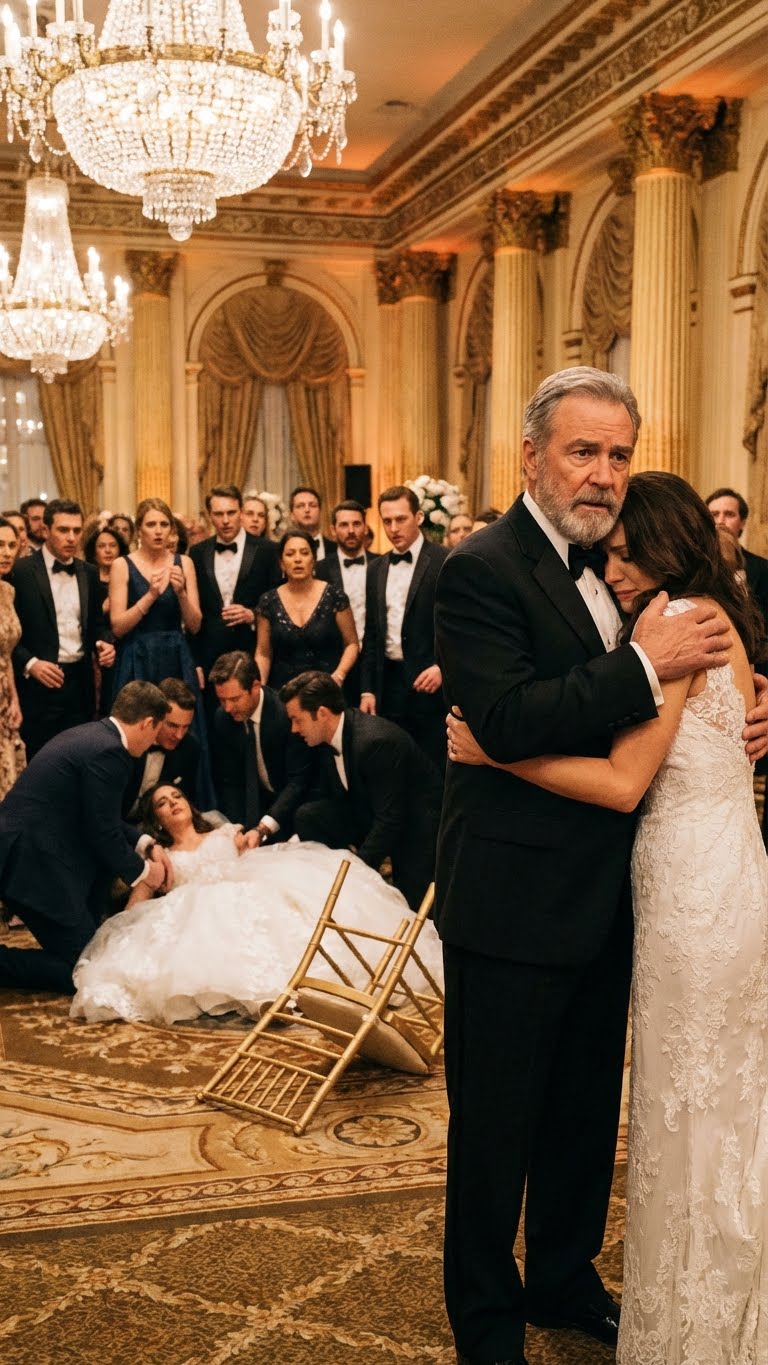 I never told my family that my “farmhand” husband was actually the billionaire investor they were desperate to impress. At my sister’s wedding, my mother seated me by the trash in the rain and said, “We’ll bring you leftovers.” My sister sneered that I was an embarrassment and poured wine down my dress. They laughed—until my husband walked into the ballroom. In that moment, their perfect world cracked, and every smile on their faces disappeared. My sister didn’t just pour a glass of vintage red wine down the front of my white silk dress; she orchestrated it with the precision of a controlled demolition.