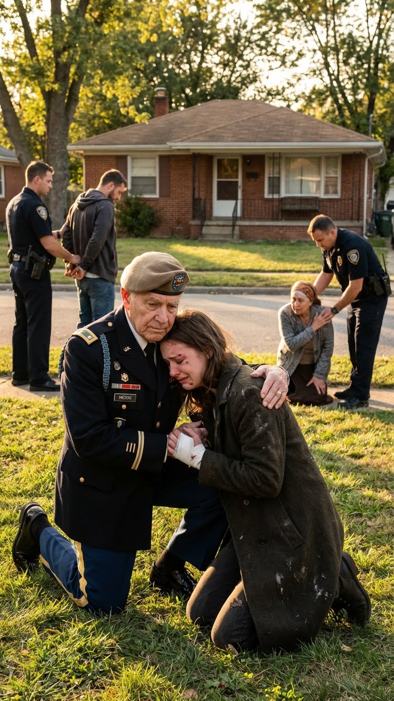 My daughter whispered, “Dad, help,” and the line went dead. I drove at 100 mph to her in-laws’ mansion. My son-in-law blocked the porch, gripping a baseball bat, sneering, “This is a private family matter. Your daughter needed discipline.” One punch dropped him. Inside, I found his mother pinning my daughter down as she screamed, sawing off her long hair. “This is the price of disobedience,” she hissed. I tore my daughter free just in time—her body burning with fever as she collapsed in my arms. They thought I’d leave quietly. They were wrong. It was time they learned who I really am.