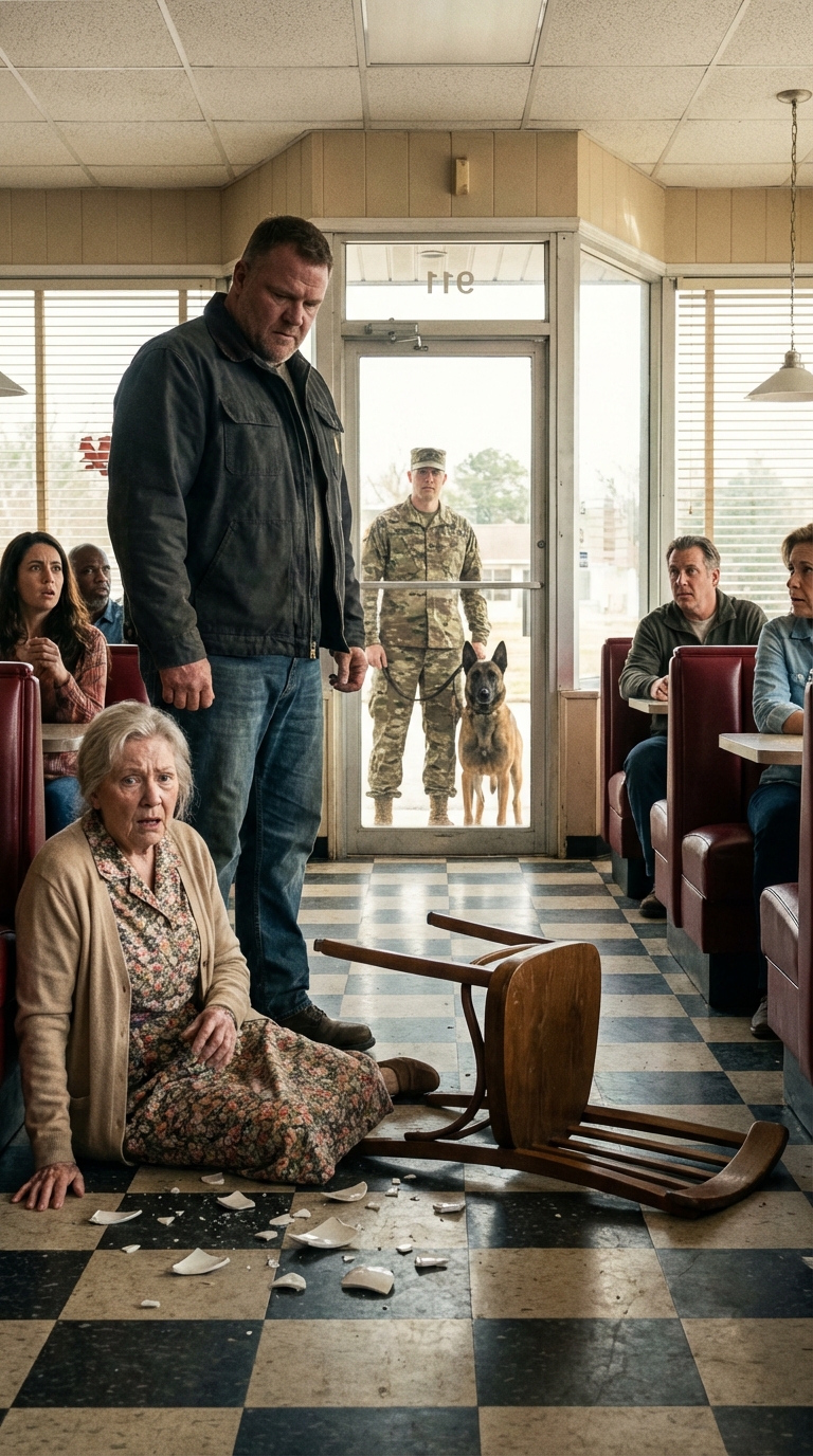 He mocked and ha;r;a;;ssed a seventy-eight-year-old widow in a quiet coffee shop, believing she was powerless and alone. What he didn’t know was that her son was a Navy SEAL, and his disrespect was about to carry consequences he never imagined.