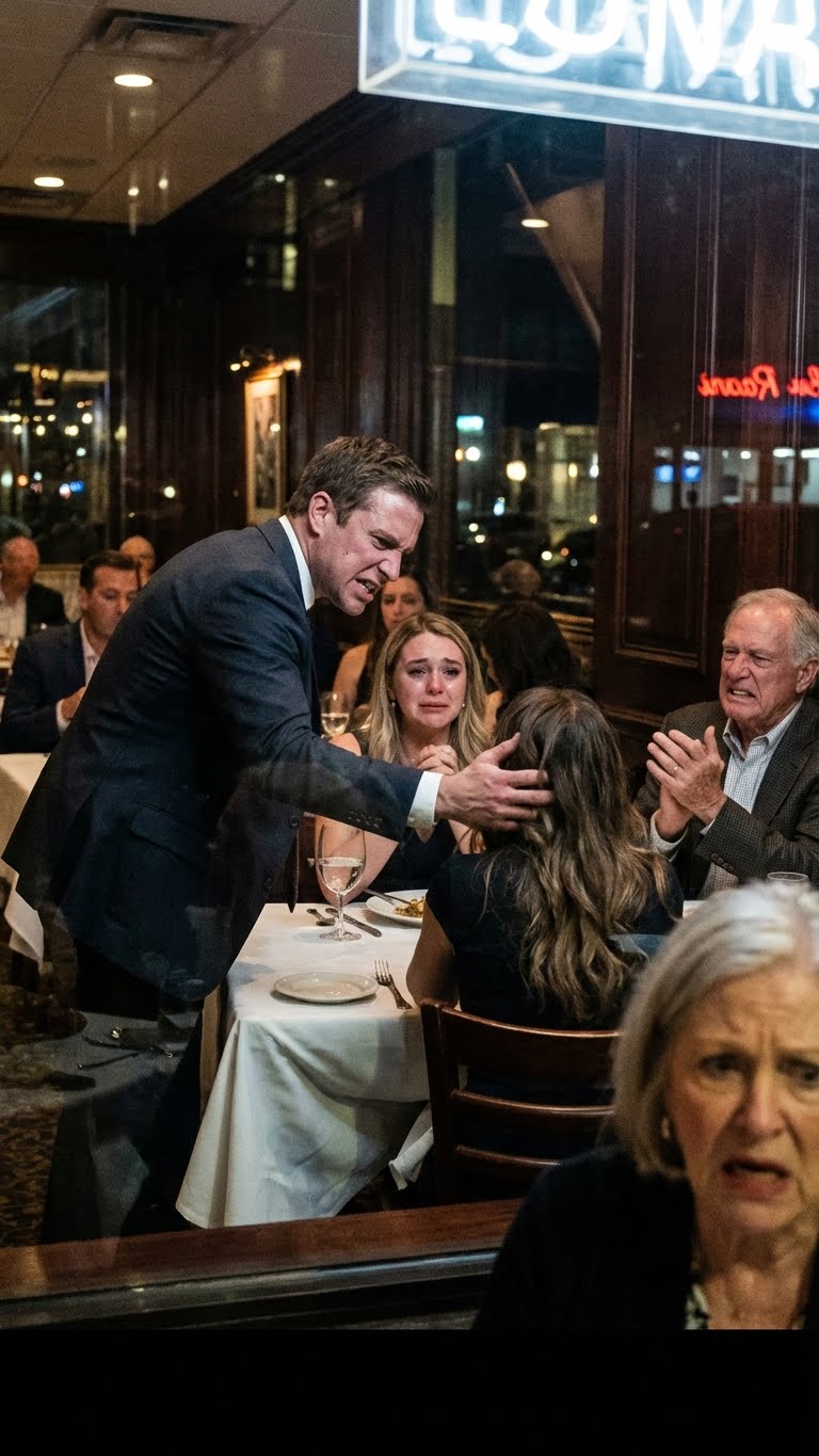 At the restaurant, my son-in-law grabbed my daughter by the hair in front of everyone. His father cheered him on, shouting, “That’s how it should be done! She needs to know her place.” My daughter burst into tears. Trembling with overwhelming rage, I stood up and did something they would never forget.