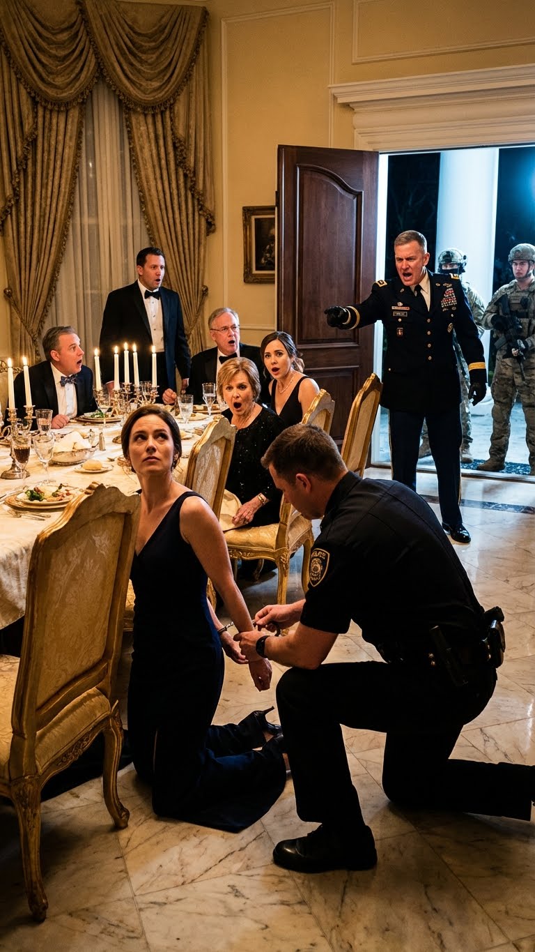 My cop brother ar;rest;ed me at Sunday dinner, right in front of our family. “You’re under arr;est for imper;son;ating a military officer and the;ft of government property,” my own brother snarled as he sla;m;med my face against the cold marble floor of our grandmother’s dining room, his knee dig;gi;ng into me. As he c;uf;fed me, the door burst open. A four-star general and his men marched in. “Lieutenant,” he roared, “step away from the general right now.”