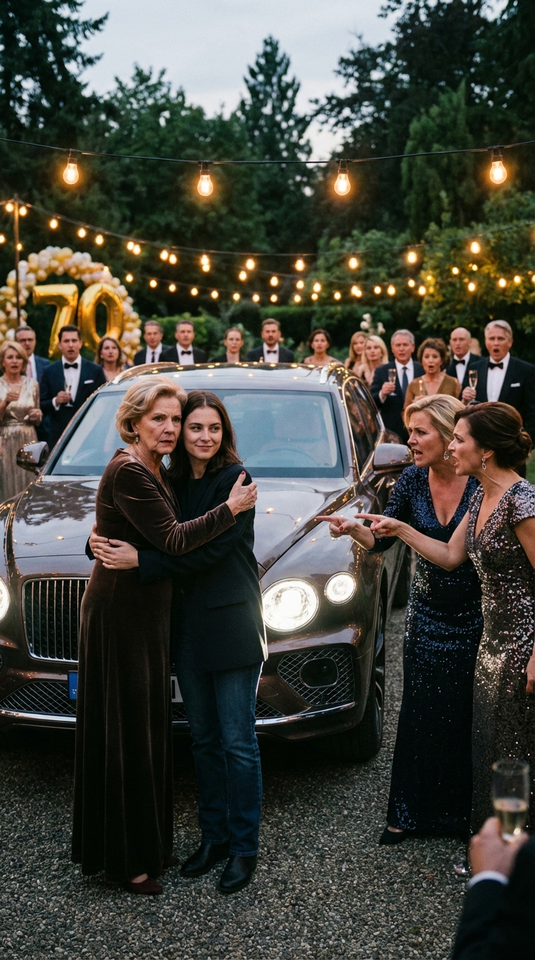 Grandma asked, confused, “Why are you arriving in an Uber? What happened to the SUV we bought you for your 24th birthday?” Before I could open my mouth in shock, my mom smiled and said, “Her sister needed it more.” Everyone froze. Then Grandma did something none of us expected.