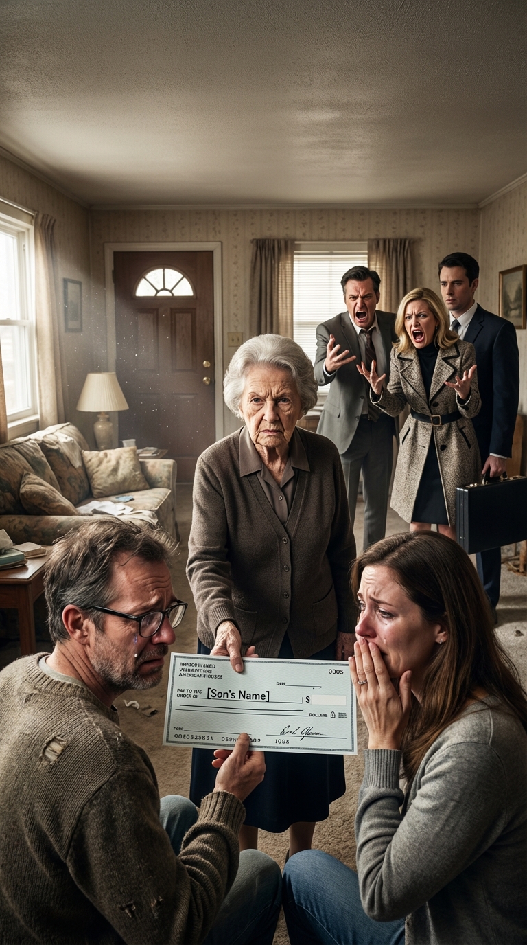 Pretending to be bankrupt, I begged for shelter. My rich kids slammed the door in my face. Only my youngest son, a poor teacher, took me in, ready to sell his wedding ring to feed me. The next morning, my lawyer arrived with a $100 million check, and the look on their faces was priceless…