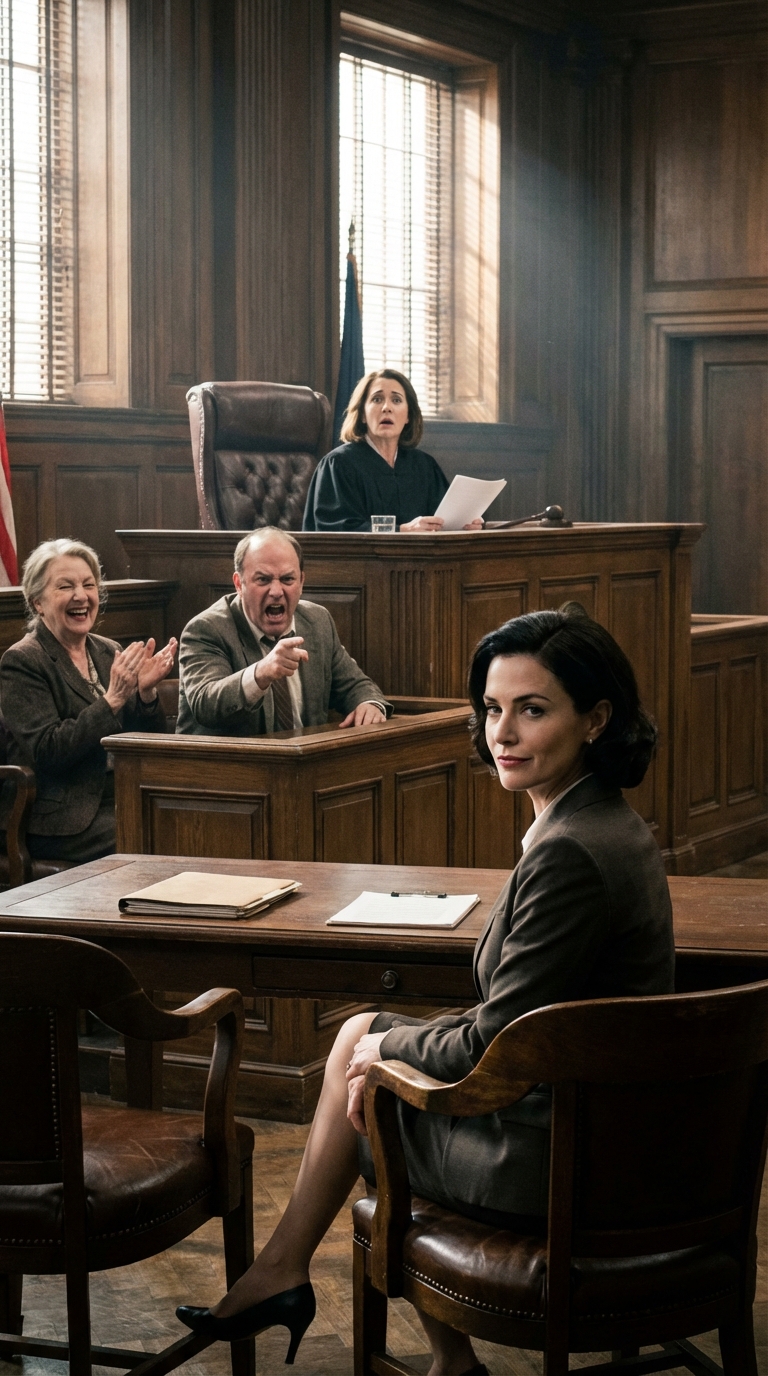 My father declared in court, saying, “At last, your shop and your car belong to your younger brother.” My mother laughed and applauded. I remained silent until the judge looked up and said…