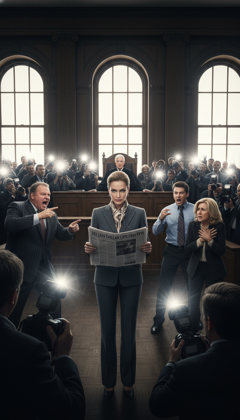 I walked into court, cameras flashing. My family had orchestrated a public bankruptcy trial to humiliate me in front of the entire city, with my mother faking tears and my brother smirking in triumph. They had no idea that my “failed” startup was actually a $100 million national security contractor. To them, I was just the “useless daughter” squandering my brother’s inheritance. They thought they were crushing a loser—until the judge paused and read that morning’s headlines. His face went pale as he realized I was the one protecting the nation’s power grid. My father trembled and begged for mercy, but I looked him in the eye and said…