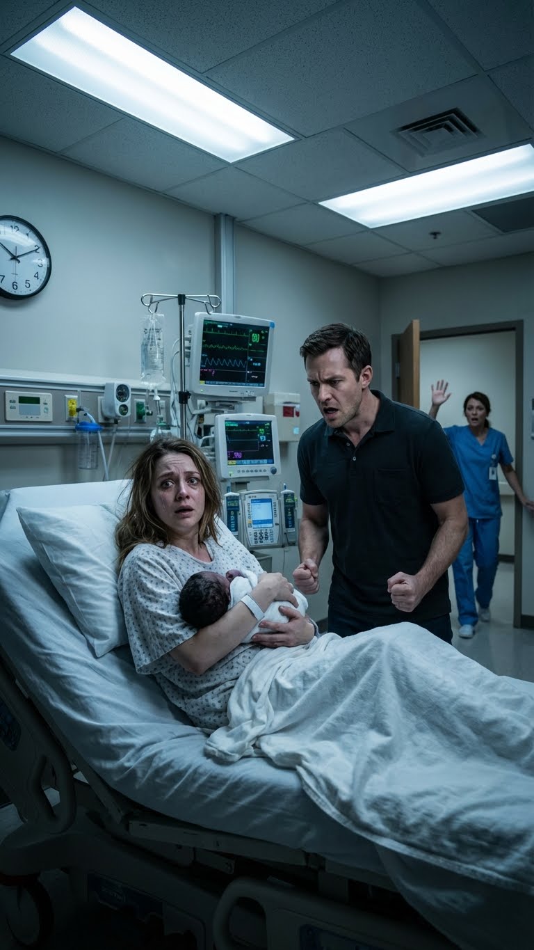 The moment I looked at my newborn, my world shattered. My heart slammed against my ribs as I took in her dark skin, eyes so unfamiliar they made my breath catch. The room seemed to freeze around me.  My husband’s expression twisted into raw fury the second he saw her. “That’s not my child,” he snarled. Without another word, he grabbed his bags and stormed out, the door slamming so hard it echoed through the silence he left behind.  Alone in the room, I clutched my baby as my hands shook. Questions clawed at my mind—who was she really, and what terrifying secret had just torn my family apart?