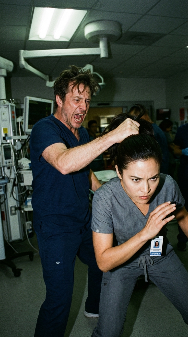 The Chief Surgeon Yanked Her Hair — What the “Quiet Nurse” Did Next Stunned the Entire ER