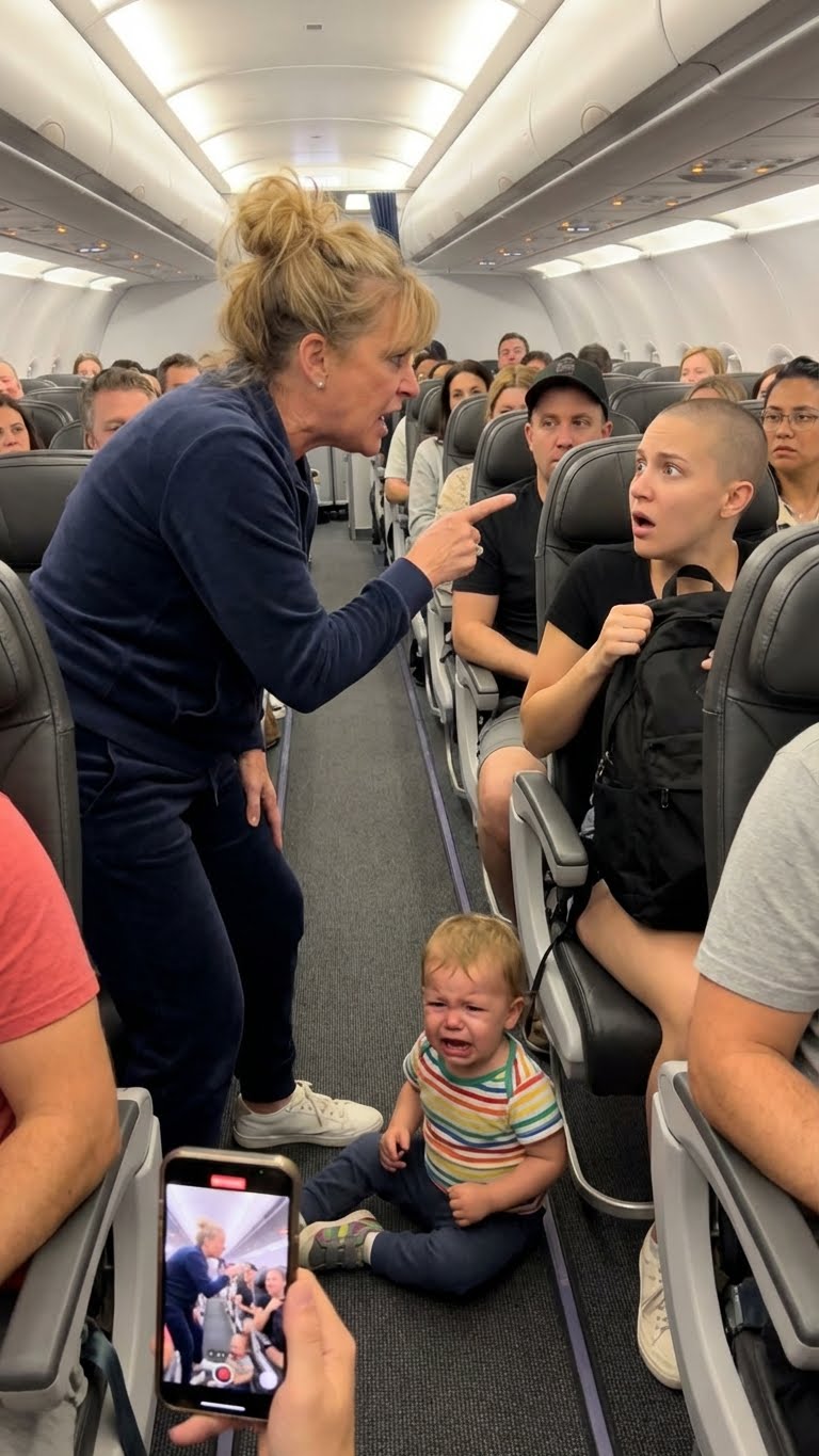 “I don’t care if you’re sick—my child comes first. He deserves your seat!” she screamed. What followed left the entire gate speechless.