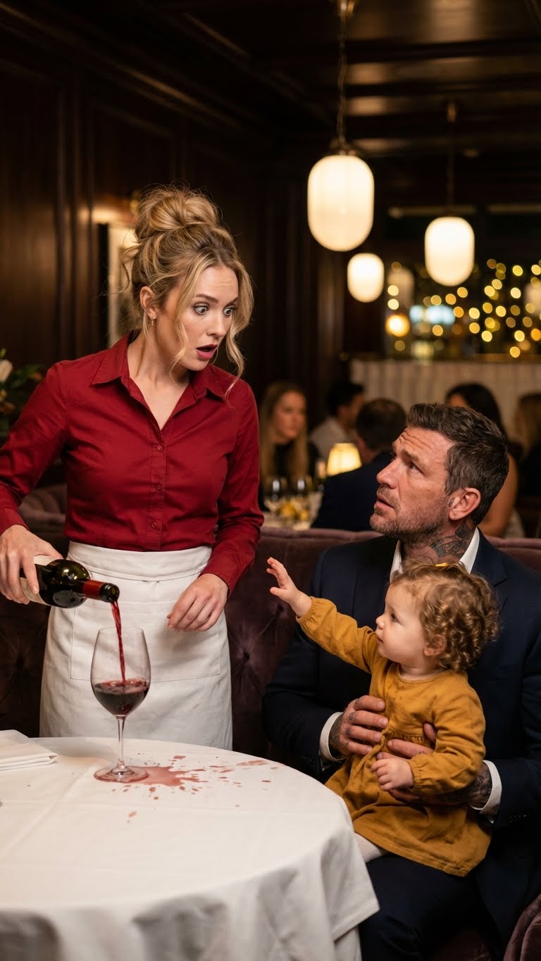 I was a waitress serving a billionaire and his silent daughter. The 2-year-old had never spoken a word. But when she saw me, she grabbed my apron and screamed “Mama!” He looked at me, then her, and his face went pale. “My daughter has never spoken,” he said. “Not since the day she was born.”