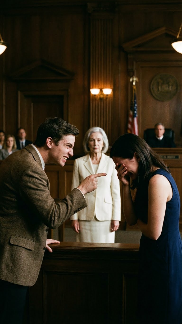 At our divorce hearing, my husband mocked me for having no lawyer. He sneered, “You have no money, no connections. Who are you going to call to save you, Grace?” He was so sure I was alone. He had no idea who my mother was, until she walked in and silenced the room. I watched the smirk on his face turn to pure terror. His entire world was about to be dismantled.