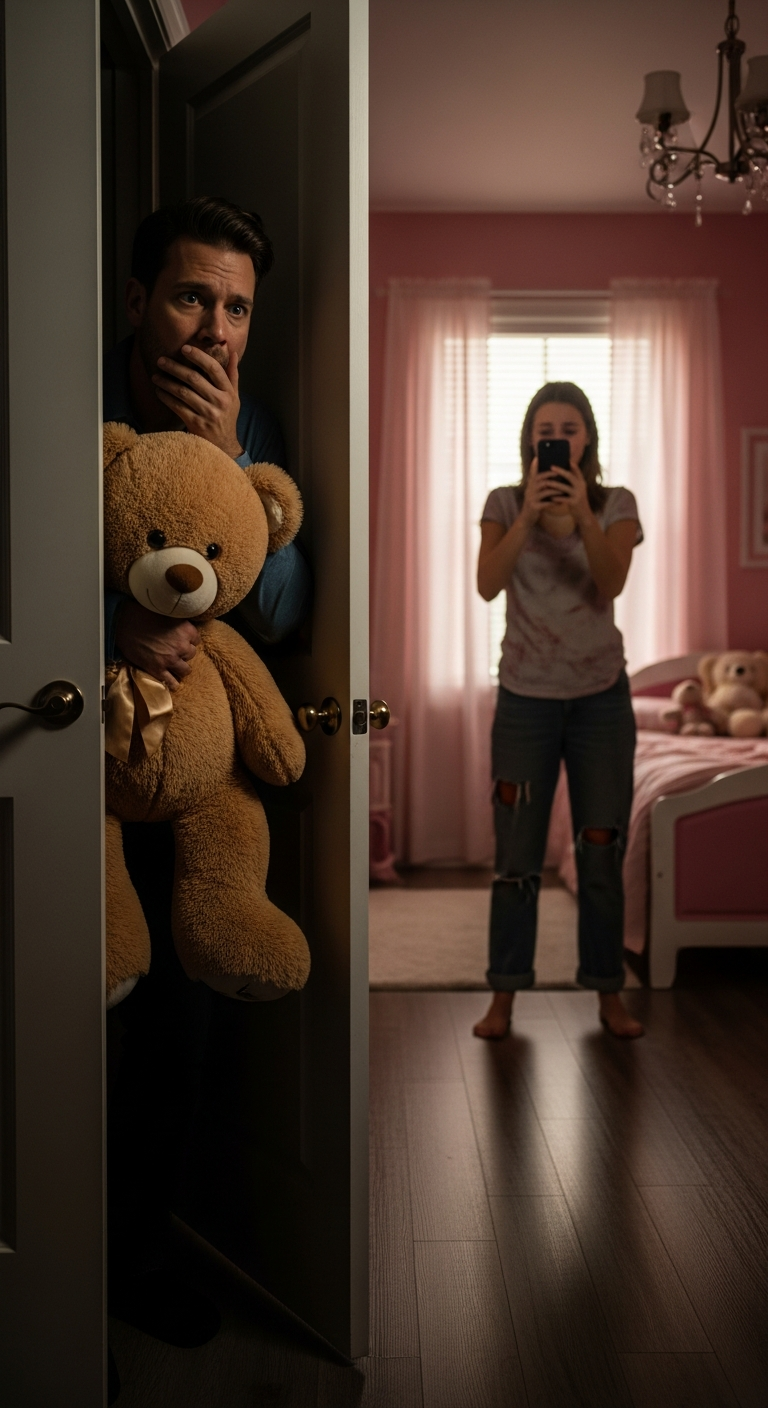 On my daughter’s birthday, I hid in the closet to surprise her with gifts, but my wife walked in and started recording a video. What she said made my stomach drop.