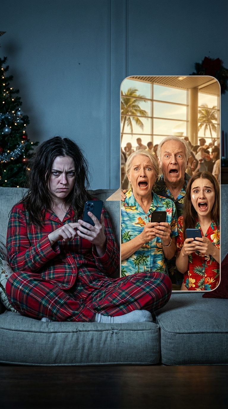 On Christmas Eve, my 7-year-old found a note from my parents: “We’re off to Hawaii. Please move out by the time we’re back.” Her hands were shaking. I didn’t shout. I took my phone and made a small change. They saw what I did, and went pale…