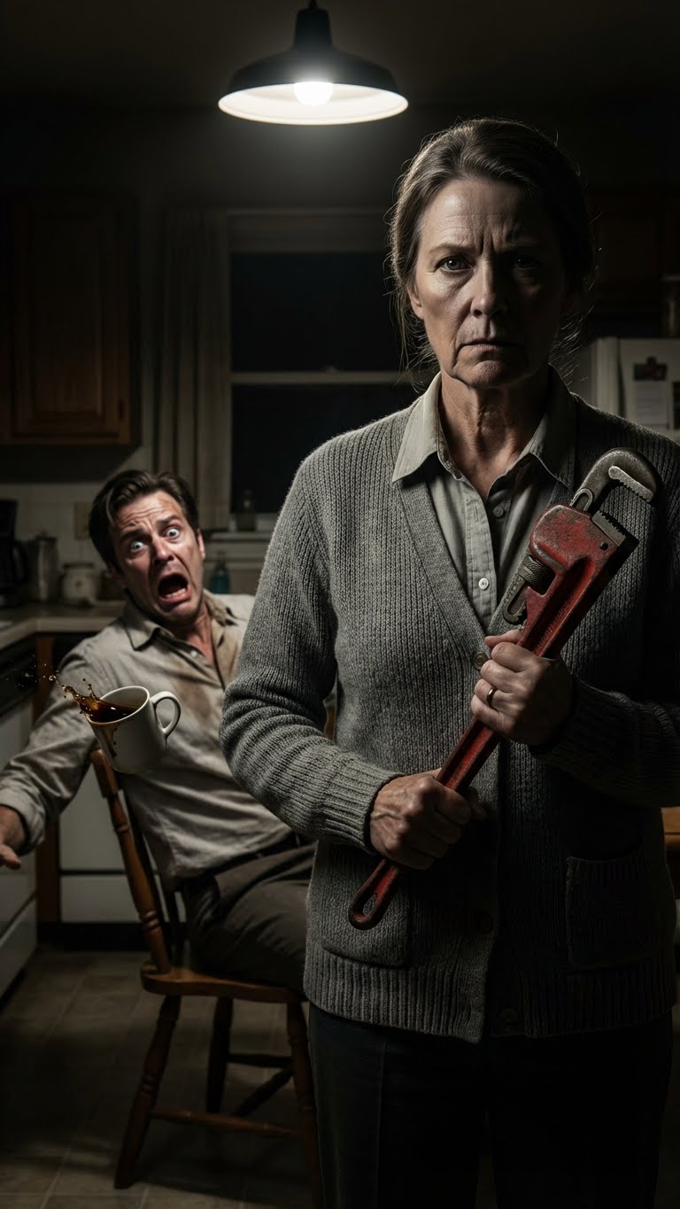 I Never Told My Son-in-Law That I Was a Retired Military Instructor Specializing in Psychological Warfare. He mocked my shaking hands, calling me “expired goods.” His mother forced my daughter—eight months pregnant—to kneel and clean the floor. I endured it all. But when he whispered to my grandson, “Cry again and you’ll sleep in the garage,” I finally spoke. Softly. Calmly. And every adult in the room froze.
