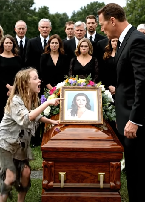 They were lowering my wife’s coffin into the ground, but a child’s scream stopped them. “That lady is alive!” she cried. They called her a liar. I ordered them to open the casket. And when everyone saw what was inside, the entire funeral erupted in chaos.