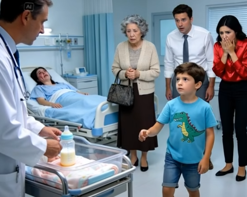When my newborn ‘passed away,’ my mother-in-law leaned in and said, ‘God saved us from your bloodline.’ My husband turned away. My sister-in-law smirked. But then my 8-year-old pointed at the nurse’s cart and asked, ‘Should I give the doctor the powder Grandma put in the milk?’ The room went silent.