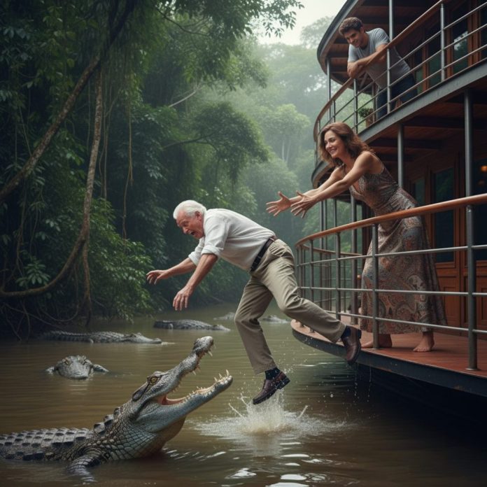 “Go Down to the River with the Crocodiles,” My Daughter-in-Law Whispered, Pushing Me into the Amazon. My Son Just Looked at Me and Smiled. They Thought My $2 Billion Was Theirs. But Later That Day, When I Came Home… I Was Sitting in the Chair Waiting…