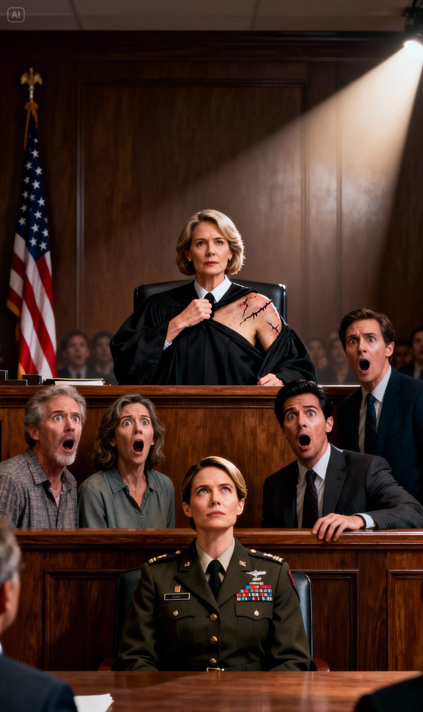 My family sued me as a fake veteran. “She never served. She stole our name. She made it all up,” my mother hissed in court. I didn’t flinch—just looked at the judge. She stood up slowly. A hidden payback. And then she took off her robe.